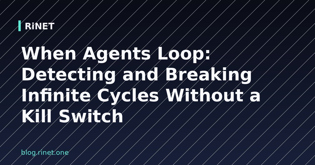 When Agents Loop: Detecting and Breaking Infinite Cycles Without a Kill Switch