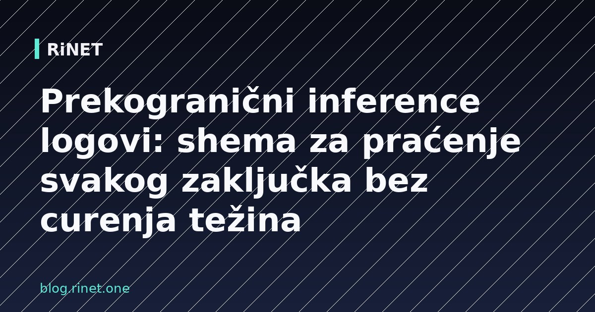 Prekogranični inference logovi: shema za praćenje svakog zaključka bez curenja težina