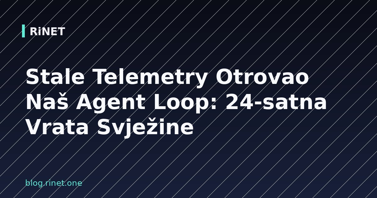 Stale Telemetry Otrovao Naš Agent Loop: 24-satna Vrata Svježine