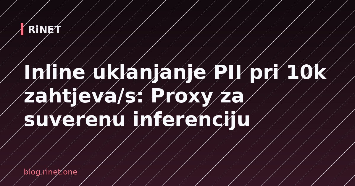 Inline uklanjanje PII pri 10k zahtjeva/s: Proxy za suverenu inferenciju