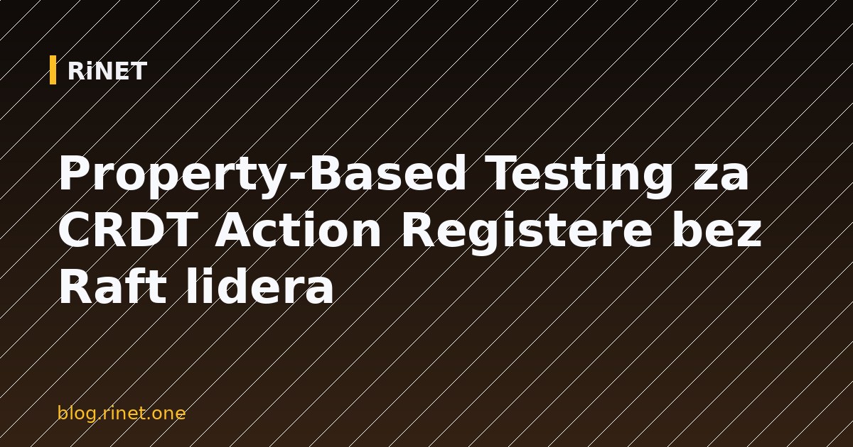 Property-Based Testing za CRDT Action Registere bez Raft lidera