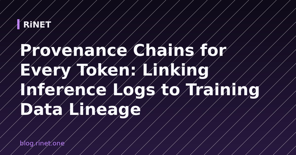 Provenance lanči za svaki token: Povežite logove s podacima