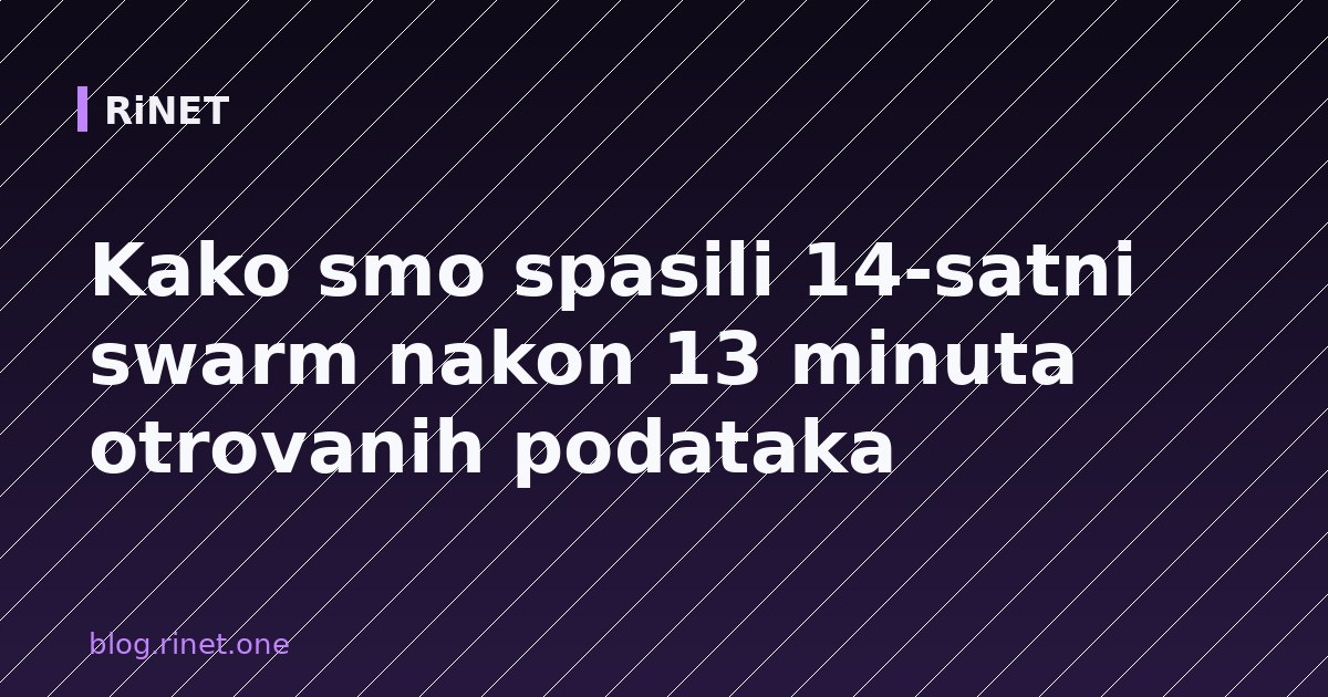 Kako smo spasili 14-satni swarm nakon 13 minuta otrovanih podataka