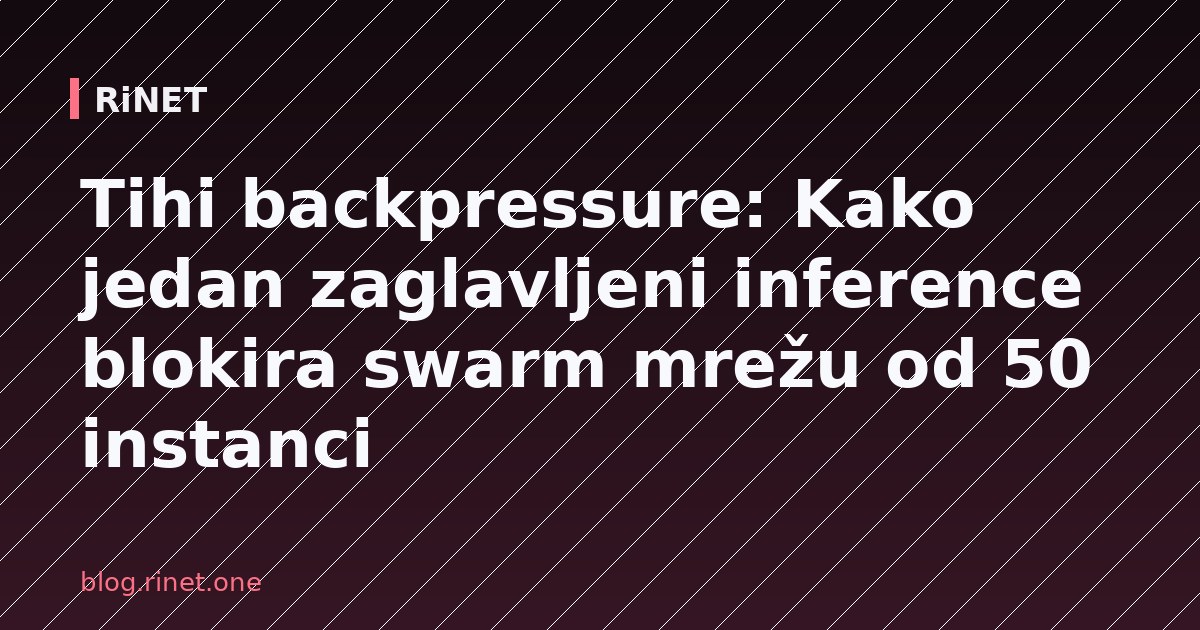 Tihi backpressure: Kako jedan zaglavljeni inference blokira swarm mrežu od 50 instanci