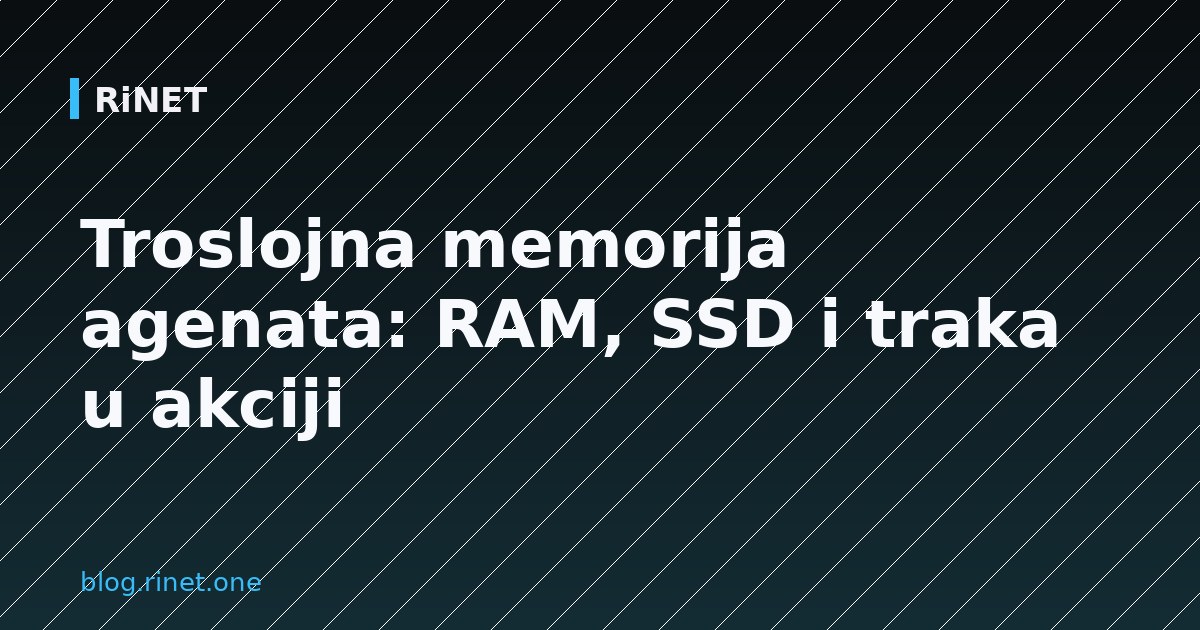 Troslojna memorija agenata: RAM, SSD i traka u akciji