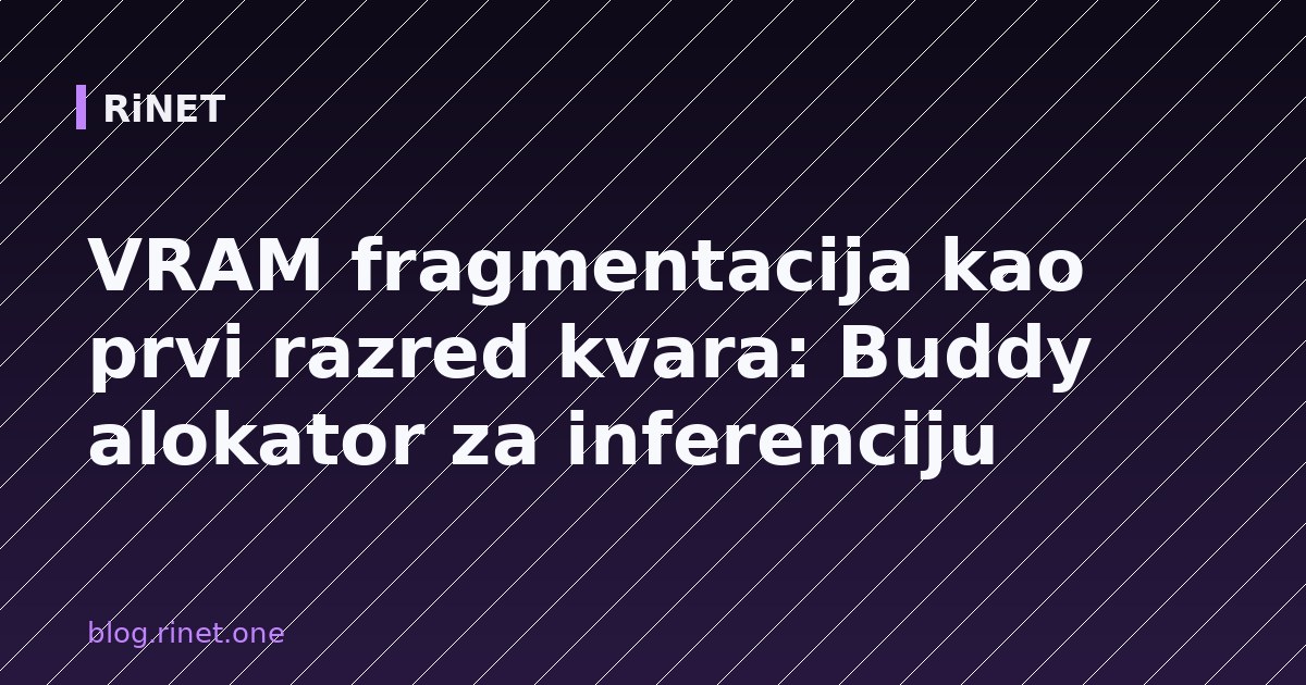 VRAM fragmentacija kao prvi razred kvara: Buddy alokator za inferenciju
